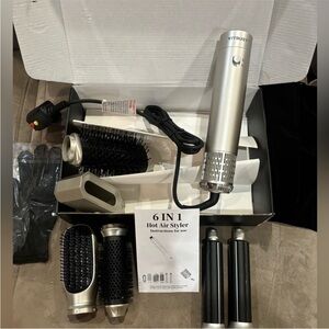 6 in 1 rotating hair styler NWT